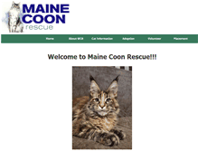 Tablet Screenshot of mainecoonrescue.net